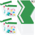 Handepo 24 Pieces Pill Pouch Bags Zippered Set Reusable Translucent Medicine Organizer Sealing Travel Plastic Bags with Slide Lock for Storage (Grass Green)