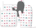 Oven Mitts Pot Holders Set Watercolor Pastel Bow Pattern Silicone Kitchen Gloves Potholders Heat Resistant for Chef Baking Cooking Grilling BBQ 4 Pack Mitt