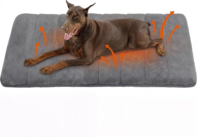 ZAKAPAWS Dog Crate Pad for XX Large Dog - 47x29 Memory Foam Dog Bed, Washable & Anti-Slip Dog Bed Mat, Ultra Soft Kennel Pad for Dogs Cozy Sleeping Mat, Grey