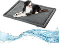 Allisandro Water-Proof Dog Bed, Washable Mat Crate Pad, Durable Pet Beds Soft Dog Mattress, Anti-Slip Kennel Pads for Dogs, Cats and Small Animal, Grey (36 x 23 Inches)