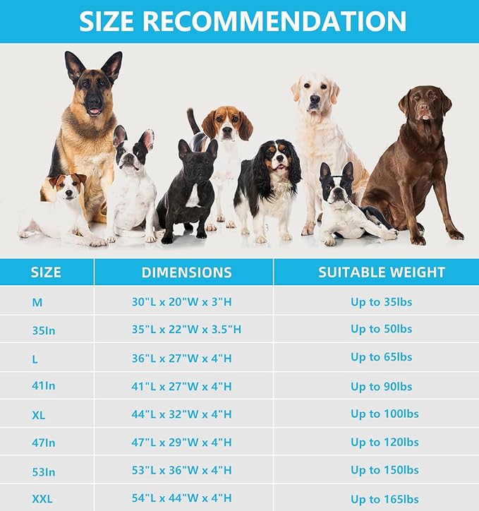 Dalema Dog Bed Cover,Waterproof Tough Plastic DIY Pet Bed Cover,Non Stick Hair Easy to Clean Rectangular Fillable Dog Bed Covers with Zipper(Dark Grey,35" L x 22" W x 4" Th,Cover Only)