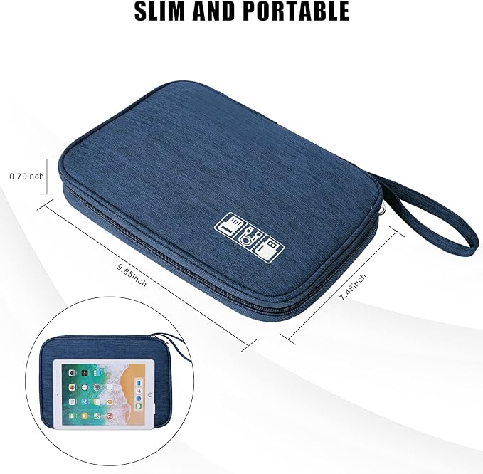 XINGXINRONG Electronic Organizer Travel Universal Cable Organizer Electronics Accessories Bag for Cable, Charger, Phone, USB, SD Card,1Pack