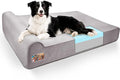 Sytopia XL Orthopedic Memory Foam Dog Bed 35D 46 inch, Extra Large Dog Sofa for Senior Dogs up to 100 lbs, Water Resistant & Washable Cover with Liner, Grey