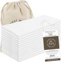 HONEST WEAVE GOTS Certified 100% Organic Flour Sack Cotton Kitchen Hand and Dish Towel Sets - Extra Large 27x27 inches, Fully Hemmed, 12-Pack, White