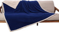 Kritter Planet Waterproof Pet Blanket for Bed, Reversible Sherpa Fleece Protector Couch Cover for Pets, Liquid Proof Furniture Protector for Medium Large Dogs