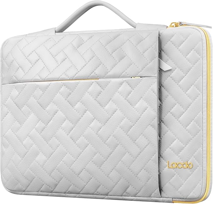 Lacdo 360° Protective Laptop Sleeve Case for 13 inch New MacBook Air M4 A3240 2025, M3 A3113, M2 A2681, M1 A2337 A2179 A1932 2024-2018 | 13 inch MacBook Pro M2/M1 A2338 A2251 A2289 Bag, Space Gray
