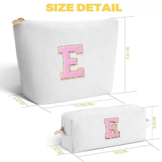 Btffitting Teen Girl Travel Essentials - Birthday Gifts for Girls Teens Kids Daughter Sister Her,Cute Trendy Stuff Makeup Bag Set Cosmetic Bag - White,E