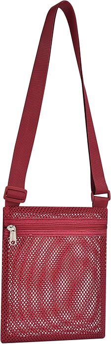 USPECLARE Heavy Duty Semi-Transparent Mesh Purse See Through Mesh Crossbody Bag