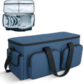 basementcase DJ Bag - Music Gear & Cable Organizer Bag - Detachable Dividers - Padded Gig Tote for Controllers, Mics, Audio Equipment - Lightweight, Sturdy Oxford Material, Travel-Ready for Musicians