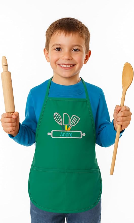 Kids Apron Customized With Name, Baker Apron, Baking, Cooking