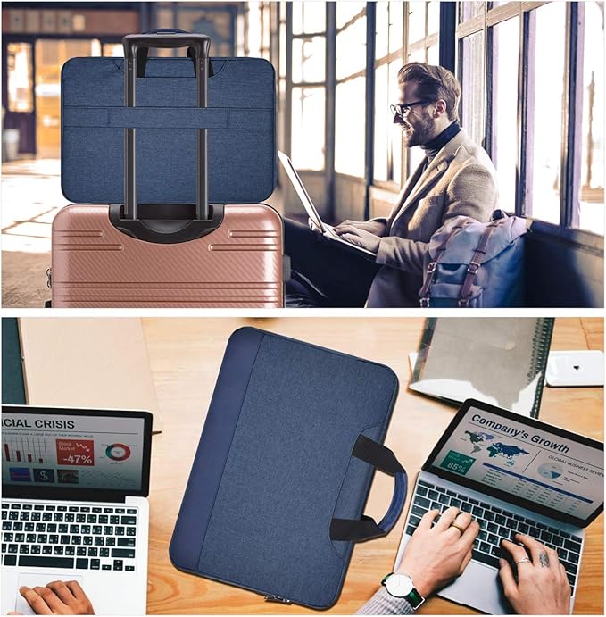 14-15 Inch Laptop Sleeve Case Men Women Bag for MacBook Pro 14 M5/M4/M3/M2, Macbook Air 15 M4/M3, HP Pavilion/Chromebook 14, Dell Inspiron 13 5000, Lenovo Acer ASUS Chromebook 14, Surface 15 Case,Blue