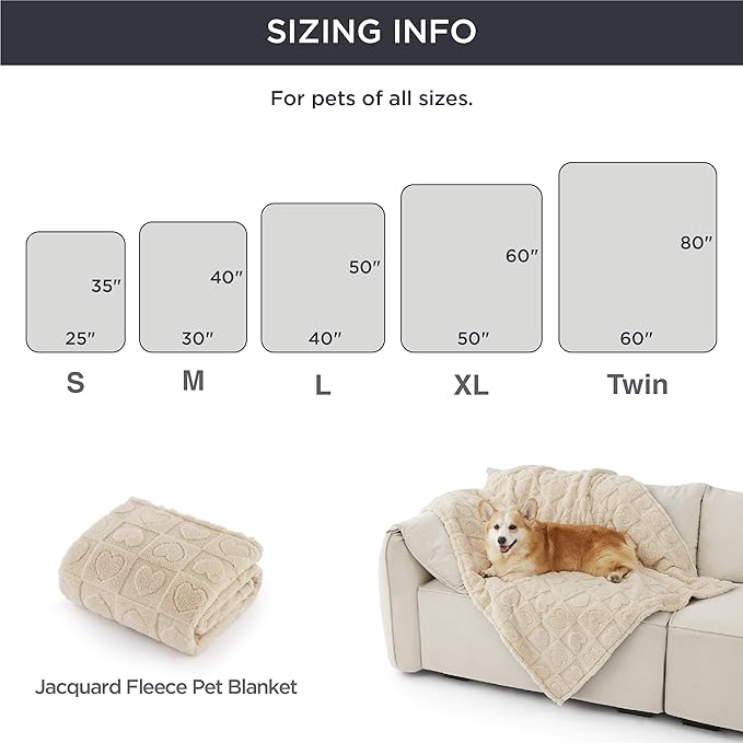 Bedsure Dog Blankets for Large Dogs Washable - Fluffy Fuzzy Cat Puppy Blanket with Premium 300GSM Coral Fleece Soft for Pet Kitten Doggy, White, 40x50IN