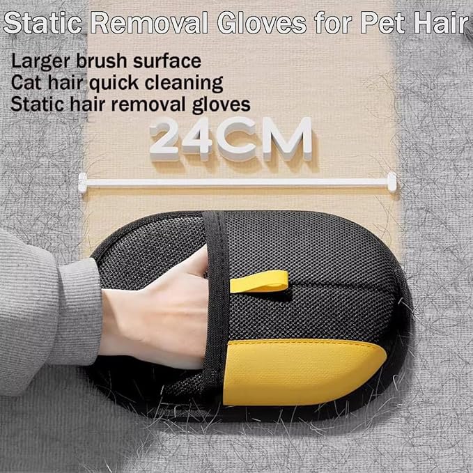 Pet Hair Removal Glove for Dogs & Cats – 1 PC Single Grooming Mitt, Double-Sided Electrostatic Design, Reusable, Washable, Gentle Massage