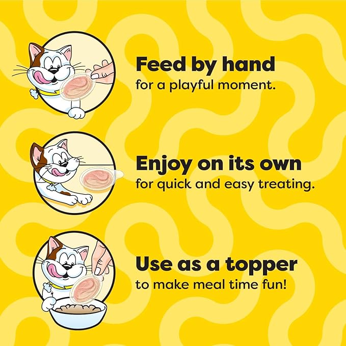 Temptations Lickable Spoons Adult Wet Cat Treat, Tasty Chicken and Savory Salmon Flavor, 4 Spoons, Pack of 12 (48 Total Treats)