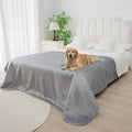 Bigbeer Waterproof Blanket for Bed, Leak Proof Dog Blankets for Couch Sofa Protection, Reversible Pet Sherpa Throw Furniture Protector Machine Washable King Size(86"x108",Darkgrey)