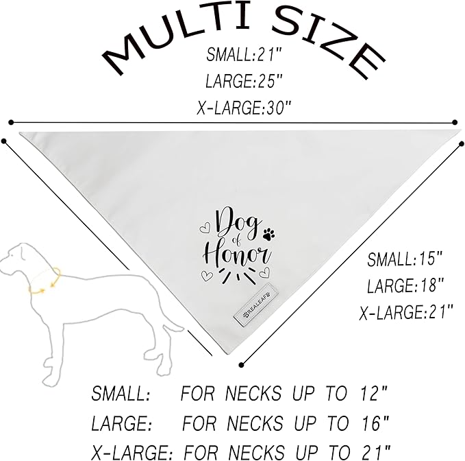 Realeaf My Humans are Getting Married Dog of Honor Dog Bandana,Wedding Outfit for Boy and Girl, Premium Durable Fabric, Engagement Announcement for Large and XLarge Dogs (Small)