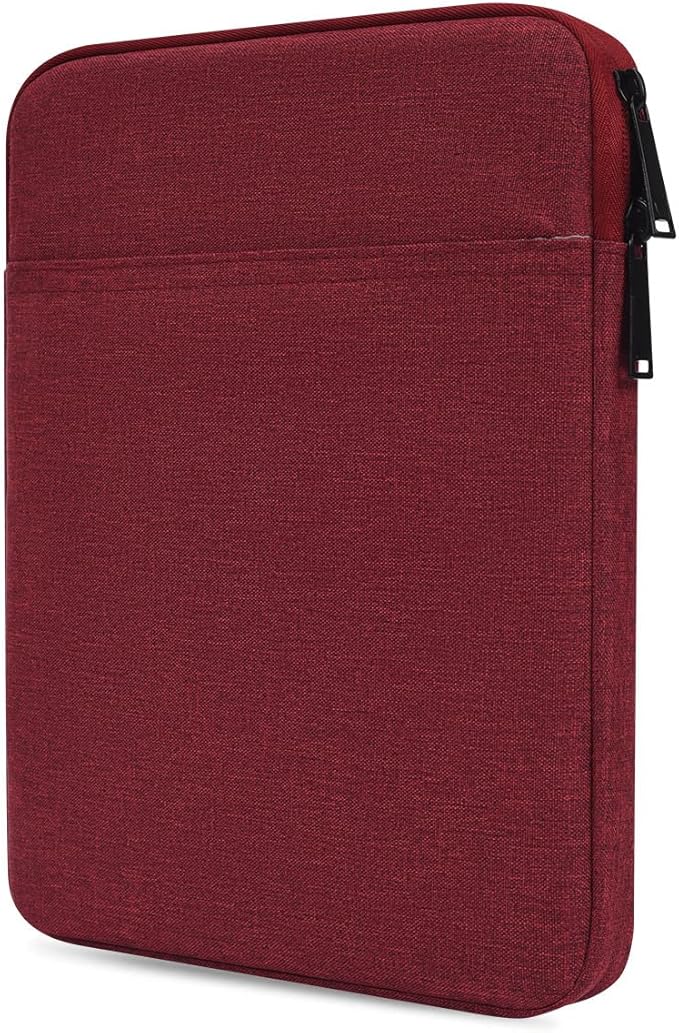 Tablet Sleeve Bag for 2025 11 inch iPad A16, 11 inch iPad Air M3/ 10.9 inch iPad 10th/ Pro 11 M4, Galaxy Tab A8 10.5" Case Pouch, Fit Apple Smart Keyboard, Wine Red