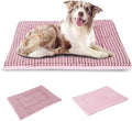 BVAGSS Reversible Dog Crate Pad, Memory Foam Pet Bed Mat, Soft Warm Machine Washable Sleeping Kennel Mattress for Small Medium Dogs XH079 (36''x23''x1.6'',Pink)