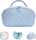 honitty Makeup Bag, Quilted Makeup Bag, Puffy Travel Make up Bags, Cosmetic Organizer Bag, Waterproof Toiletry Bag for Women