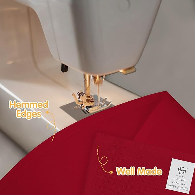 BRILLMAX 10 Pack Burgundy Tablecloths for 6 Foot Rectangle Tables 60 x 102 Inch - 6ft Rectangular Bulk Linen Polyester Fabric Washable Cloth Cover for Wedding Reception Banquet Birthday Party