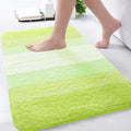 Arotive Microfiber Bathroom Rugs, Shaggy Soft and Absorbent Contour Toilet Rugs, Non-Slip, Thick Plush Machine Washable Dry Bath Mats for Toilet Base, 30x20, Light Green, Rectangular