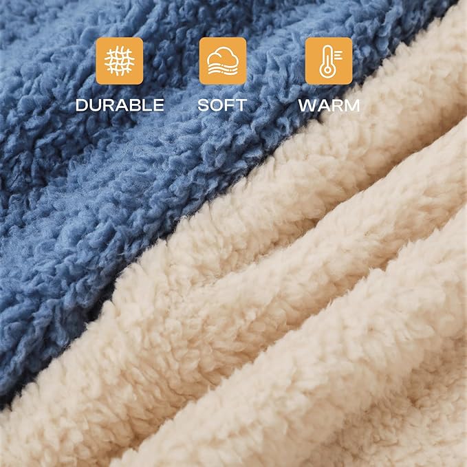 Luciphia Premium Fleece Dog Puppy Blanket Soft Pet Sherpa Calming Cat Blankets Throw for Small Medium Dog Cat(Haze Blue,41x31 inches)