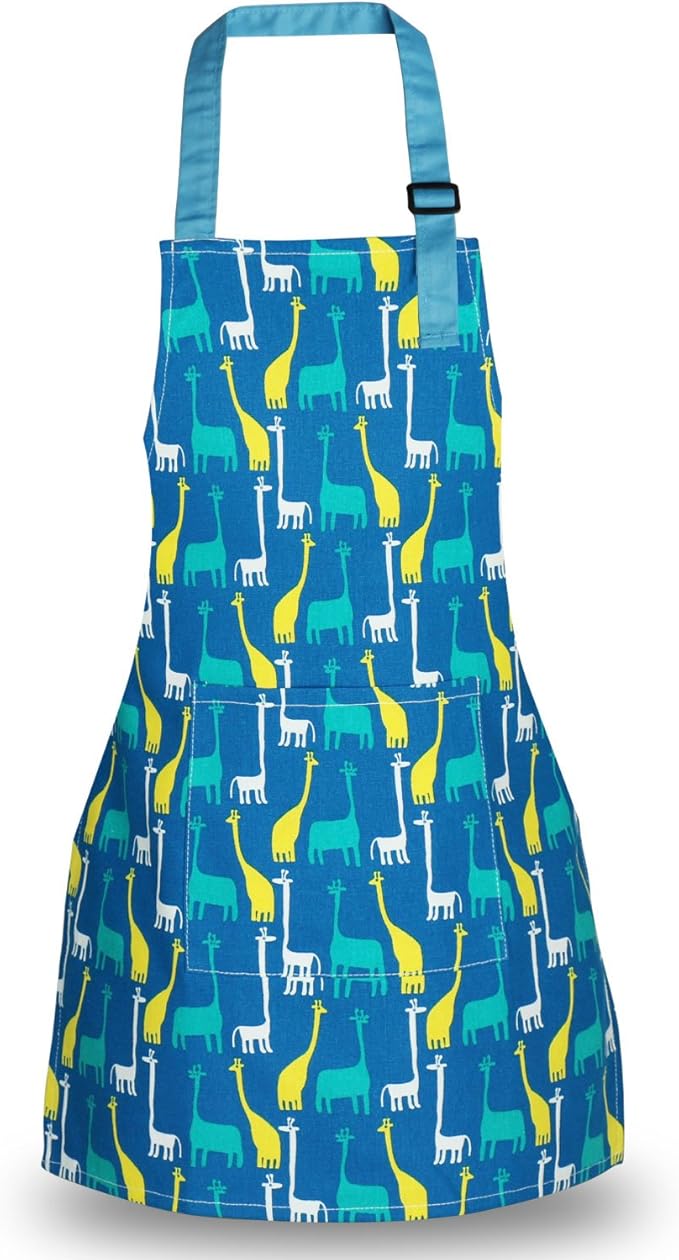 Jennice House Kids Aprons, Cotton Children Aprons with Adjustable Neck Strap Child Chef Aprons