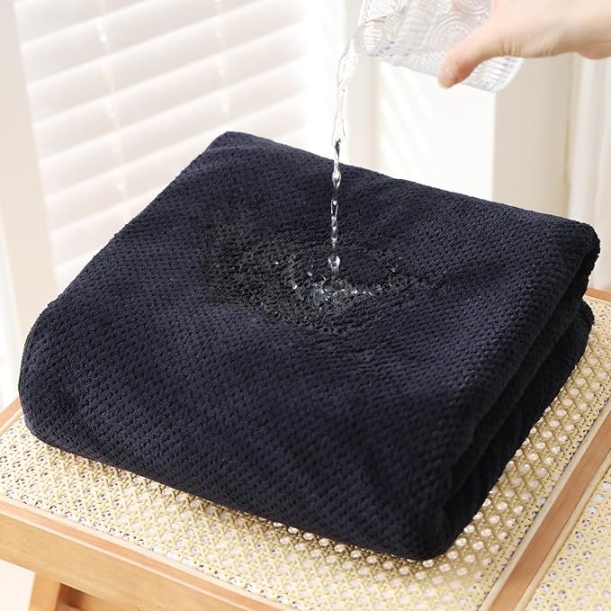 Akzpe 40x80 Inches Bath Sheets Towels for Adults Oversized Bath Towels Extra Large Luxury Super Soft Absorbent Quick Dry Microfiber (Black,6PCS)