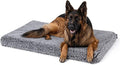 PELZIN Stoutwool 4" Indestructible Dog Bed - Orthopedic Chew Proof Dog Crate Pad - Fluffy Kennel Mat for Aggressive Chewers - Ideal for Extra Large Breeds & Fits 48-Inch Crate - 47"x29", Charcoal