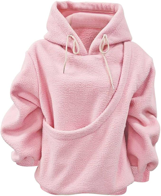 LBECLEY Hoodie with Dog Pouch Oversized Pet Hoodies Carrier Large Pocket Hooded Sweatshirt for Puppy Kitten Dogs Holder