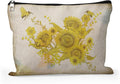 Cafl Retro Honey Bees Makeup Bag Travel Large Elegant Floral Cosmetic Bag Organizer toiletry Essentials Jewelry Zipper Bag Gift For Women -10×8 inch