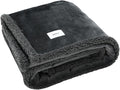 HOPRAI Dog Blanket, Waterproof Reversible Sherpa Fleece Throw Blanket, Furniture Cover for Bed, Couch, Sofa Protection from Liquid Pee and Pet Fur of Puppy, Cat (Gray S28*39inches)