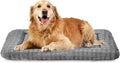 Yaning Dog Bed Mat Crate Pad for Large Dogs, Washable Soft Pet Sleeping Mat Kennel Pad with 3D Bubble Pattern, Grey, 42"x 28"
