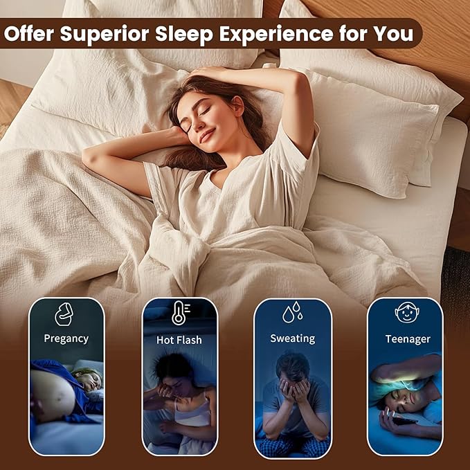 100% Linen Sheet Set Cal King Size Extra Deep Pocket Fits 18-24 Inch Mattress, Breathable & Soft, Smooth 4-Piece Set for Thick Mattresses Hotel Luxury Bedding（Cal King, Dark Grey）