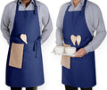 Native Fab Kitchen Apron 2 Pack - 100% Cotton Adjustable, Durable Apron with Pockets, Perfect for Cooking, Baking, Grilling