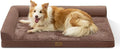 COZY KISS Orthopedic Dog Bed for Large Size Dog, XL Dogs Crate Bed, L Shaped Foam Anti-Slip Bottom Pet Cat Sofa with Washable Removable Cover, Suitable for Pet Up to 100 lbs, 44x32x7 inch, Brown