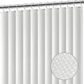Clara Clark White Shower Curtain - Hotel Quality Waffle Fabric Bath Curtain 72x72, Heavy Duty Waterproof Shower Curtains for Bathroom