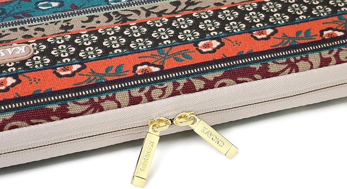 Kayond Canvas Water-Resistant 15.6 Inch Laptop Sleeve case for 15 inch 15.4 inch 15.6 inch Notebook Computer (15-15.6 inch, Red Bohemia)