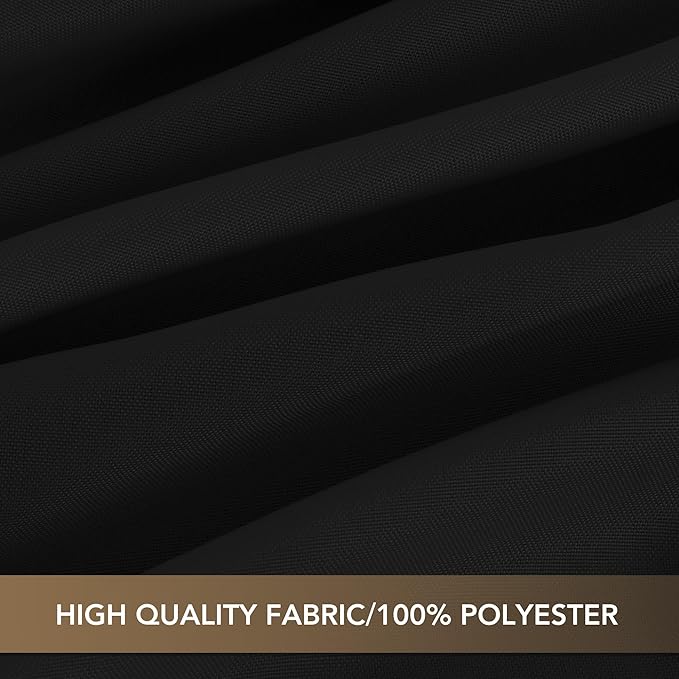 sancua Black Round Tablecloth 108 Inch Diameter, 8 Pack - Circle Polyester Fabric Table Cloth for Wedding Party Reception Banquet Birthday, Washable Formal Table Cover (Fit 42-96 Inch Tables)