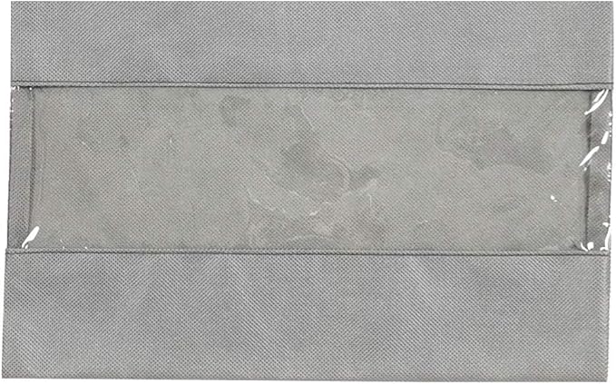 ANIZER 8 PCS 11.8"x17.3" Non-Woven Dustproof Drawstring Bag Travel Shoe Bags Dust Cover Pouch Bag Storage with Visual Window for Handbags Purses Shoes (GREY)