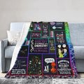 Science Blanket Science Funny Quotes Gifts for Geeks Lover Throw Blanket Cozy Fleece Flannel Lightweight Stuff Plush for Men Women Chemists Physics Adults for Couch Sofa Bed Home Decor 60"x80"