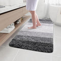 Arotive Microfiber Bathroom Rugs, Shaggy Soft and Absorbent Bath Rug, Non-Slip, Thick Plush Machine Washable Dry Bath Mats for Bathroom, Tub and Shower, 44x32, Black, Rectangular