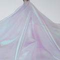 Sheer Iridescent Organza Fabric 58 Inches Wide - 5 Yards Precut - Shinny Wedding Party Decor Fairy Costume Voile Doll Clothes Sewing - White