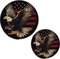 July 4th Bald Eagle Black Trivets for Hot Dishes Pots and Pans Potholders Woven Trivet Cotton Round Large Pot Holder Decor Heat Resistant Hot Pads Mat for Table Counter Cooking Potholder Set of
