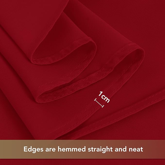 sancua Red Tablecloths for 8 Foot Rectangle Tables, 8 Pack - Washable Polyester Fabric Table Cloth for Wedding Party, Birthday, Banquet Reception, 60x120 Inch