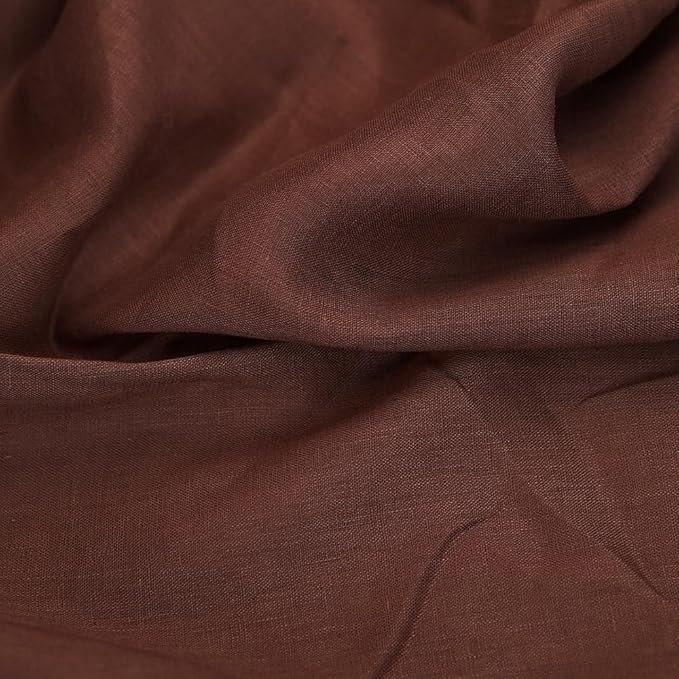 Japan Nature 100% Linen Fabric for Clothing, Home Decor, Pillow, Sofa, 55" Width, Craft by The Yard (Light Brown Color)