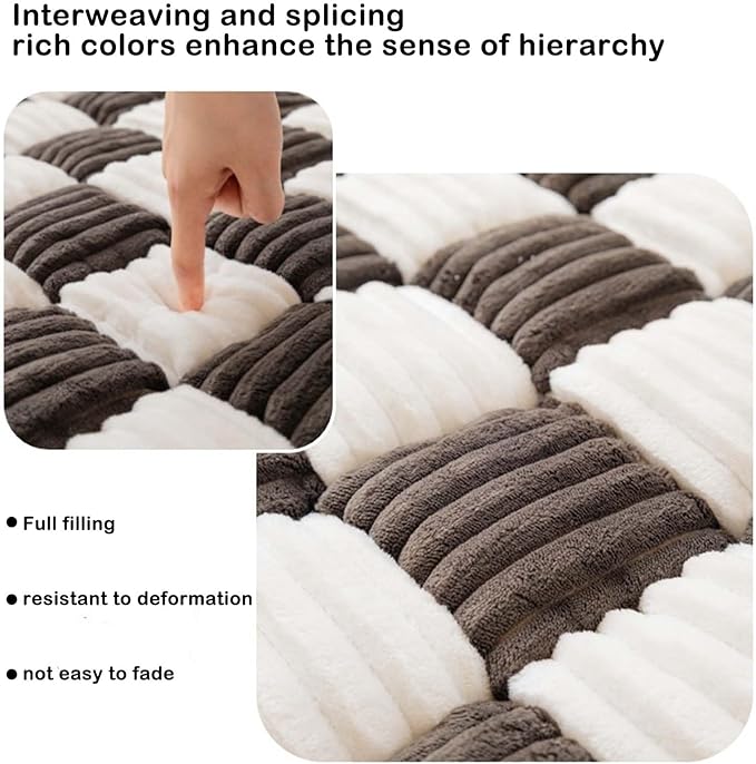 HYuMCCyhT Pet Couch Covers for Sofa Protector for Dogs Washable Backseat Pet Bed Mat Dog Bed Non-Slip Travel Pet Mat Fit (Gray+White, for Cars/SUV/Small Truck (54"×24.8"))
