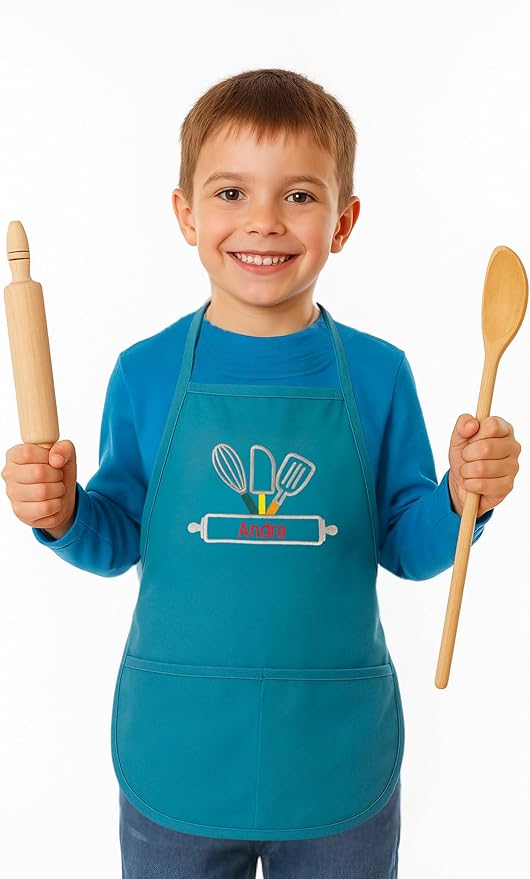 Kids Apron Customized With Name, Baker Apron, Baking, Cooking