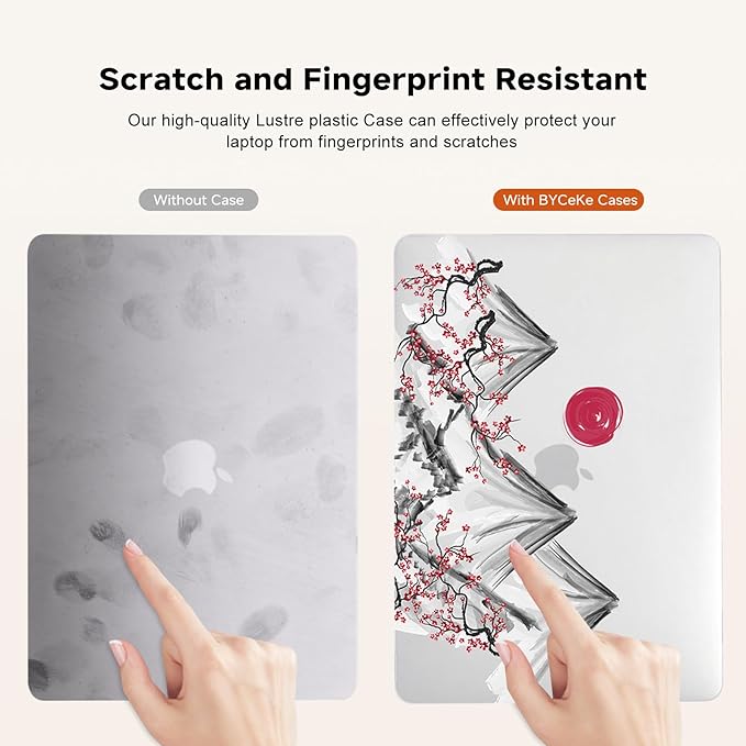 BYCeKe Compatible with MacBook Air 13.6 inch Case 2022-2025 M4 A3240 M3 A3113 M2 A2681,Sunset&Moutain for Mac Air13 M4 Pattern Plastic Hard Shell&Keyboard Cover for Air 13.6 Print,Abstract Mountain