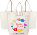 Segarty Canvas Tote Bag, 3 Pack 17.7x13.78x5.9 Blank Canvas Tote Bags for Women, Reusable Tote Bag with Natural Cotton and Shoulder Strap, Bulk for DIY, Grocery Shopping, Beach, Travel，Gift